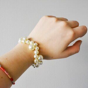 Elegant Faux Pearl Beaded Bracelet Handmade Jewelry